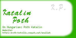 katalin poth business card